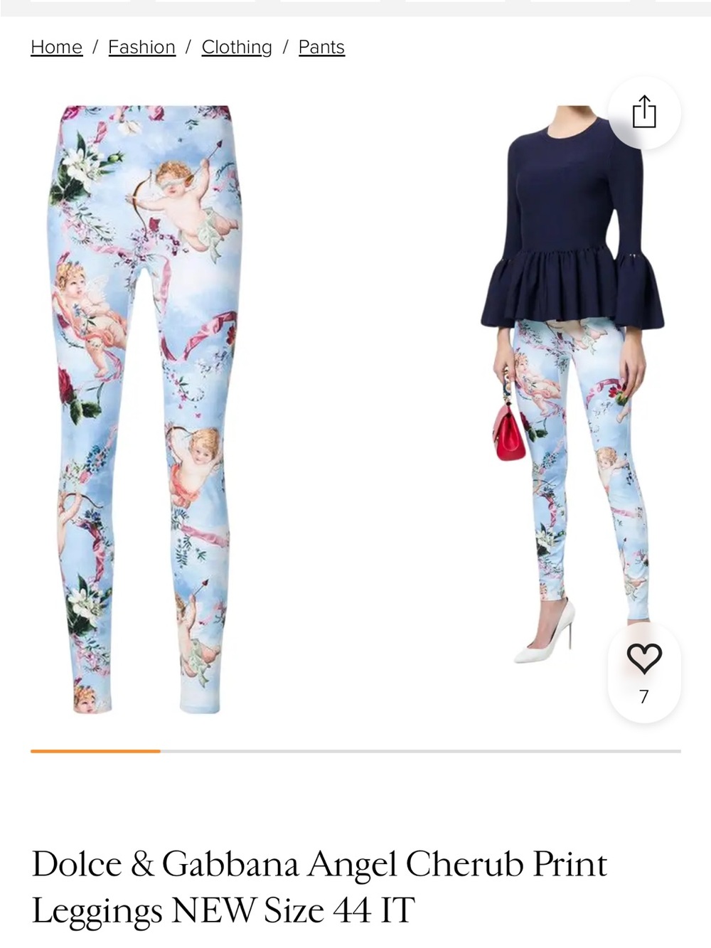 Dolce & Gabbana Light Blue Floral leggings